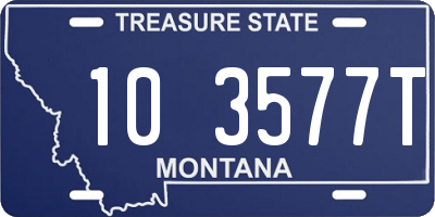 MT license plate 103577T