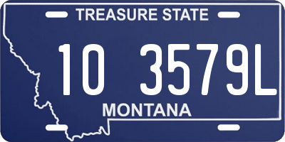 MT license plate 103579L