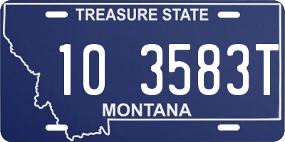 MT license plate 103583T