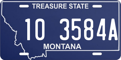 MT license plate 103584A