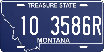 MT license plate 103586R