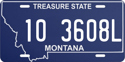 MT license plate 103608L