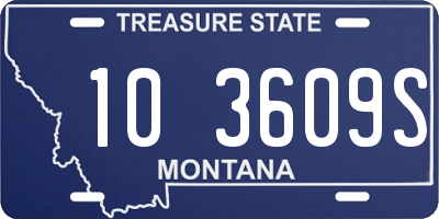 MT license plate 103609S