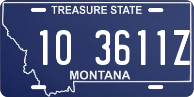 MT license plate 103611Z