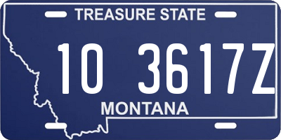 MT license plate 103617Z