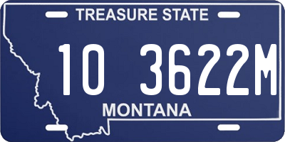 MT license plate 103622M