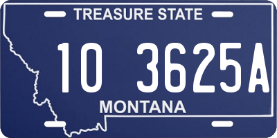 MT license plate 103625A