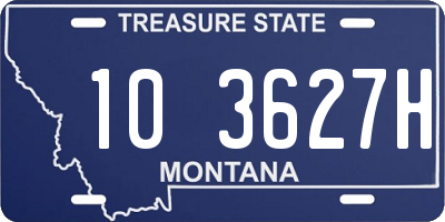 MT license plate 103627H