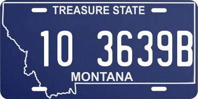 MT license plate 103639B