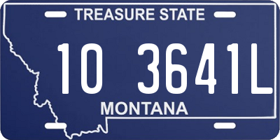 MT license plate 103641L