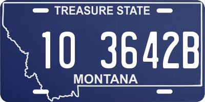 MT license plate 103642B