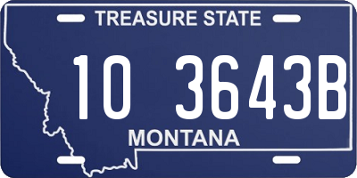 MT license plate 103643B