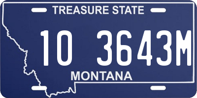 MT license plate 103643M