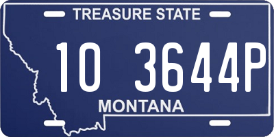 MT license plate 103644P