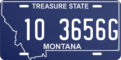 MT license plate 103656G