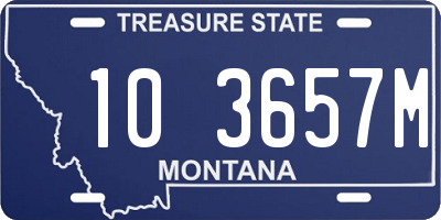 MT license plate 103657M