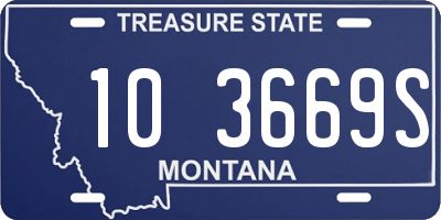 MT license plate 103669S