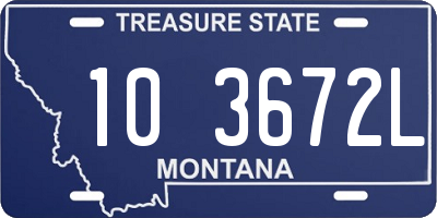 MT license plate 103672L