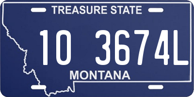 MT license plate 103674L