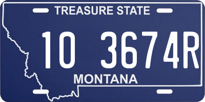 MT license plate 103674R