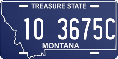 MT license plate 103675C