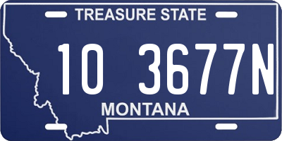 MT license plate 103677N