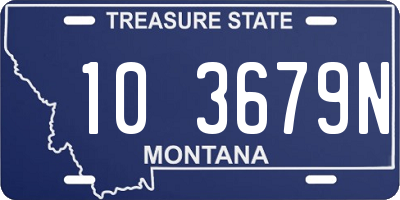 MT license plate 103679N