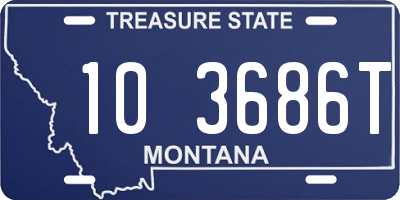 MT license plate 103686T