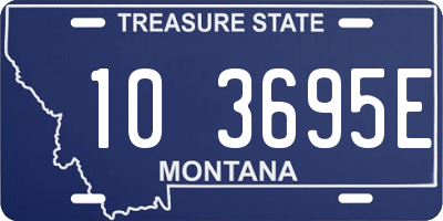 MT license plate 103695E