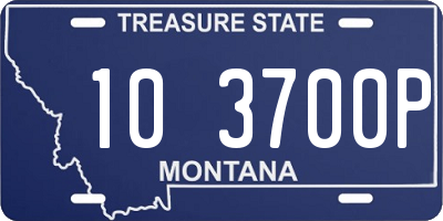 MT license plate 103700P