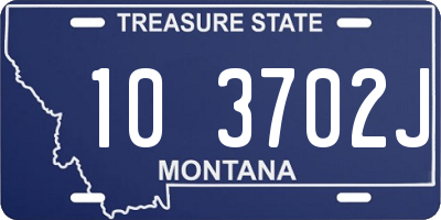 MT license plate 103702J