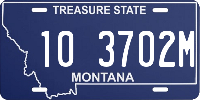 MT license plate 103702M