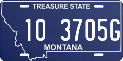 MT license plate 103705G