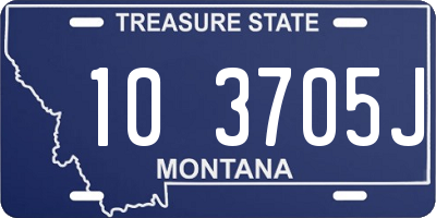 MT license plate 103705J