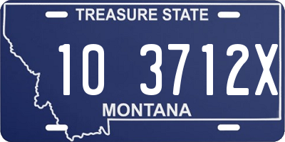 MT license plate 103712X