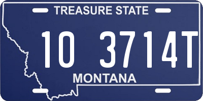 MT license plate 103714T