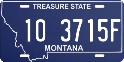 MT license plate 103715F