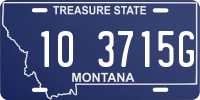 MT license plate 103715G