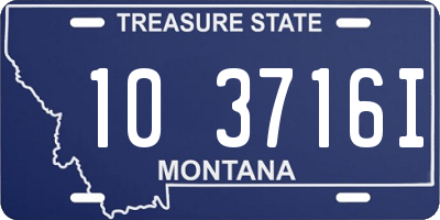 MT license plate 103716I