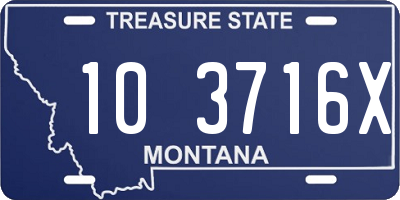 MT license plate 103716X