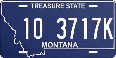 MT license plate 103717K