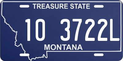 MT license plate 103722L