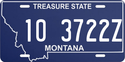 MT license plate 103722Z