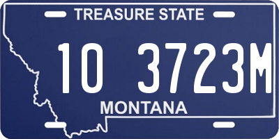 MT license plate 103723M