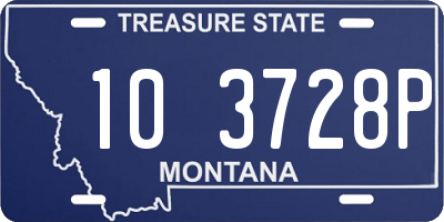 MT license plate 103728P