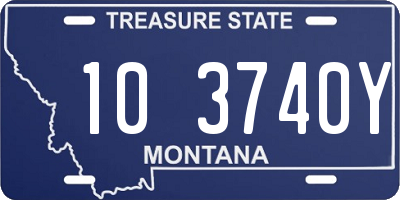 MT license plate 103740Y