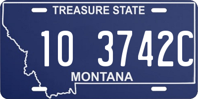 MT license plate 103742C