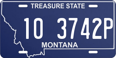 MT license plate 103742P