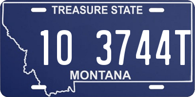 MT license plate 103744T