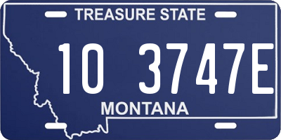 MT license plate 103747E